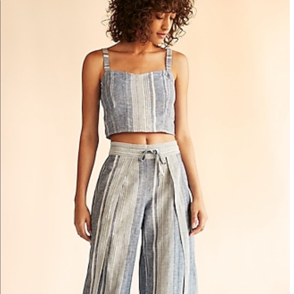 Express striped crop top